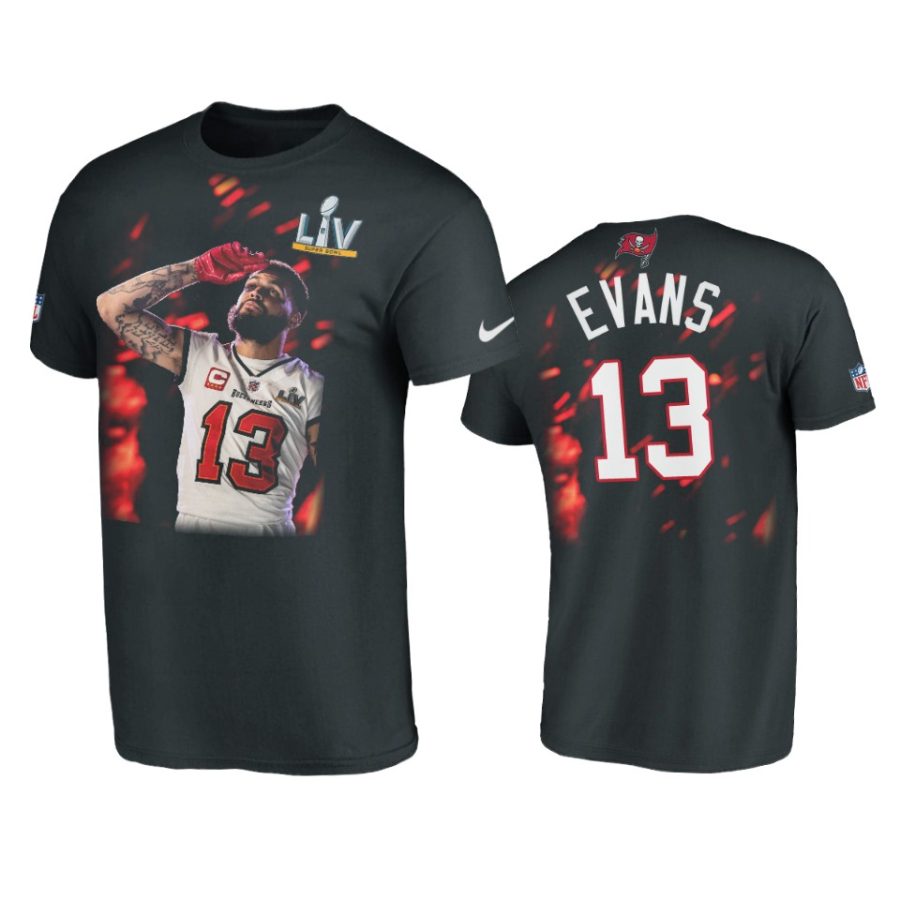 mike evans tampa bay buccaneers black super bowl lv player graphic t shirt