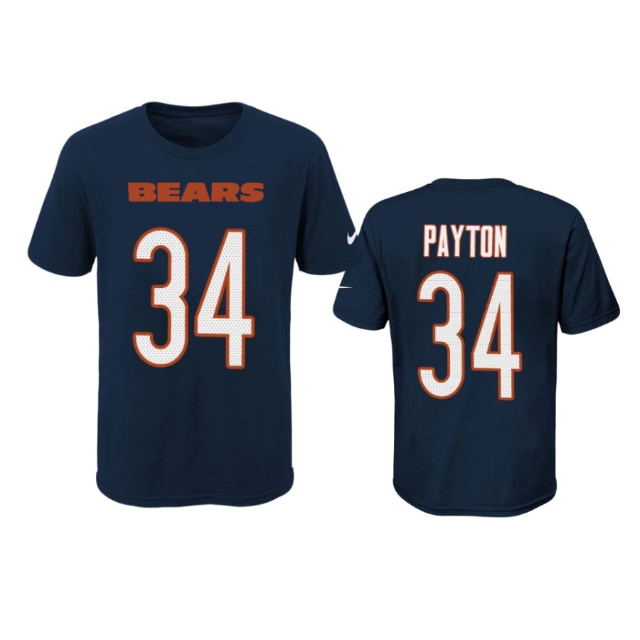 navy youth walter payton t shirt