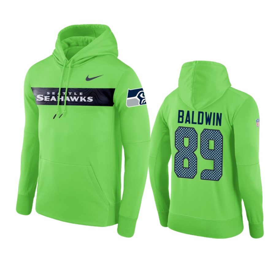 neon green doug baldwin sideline team hoodie