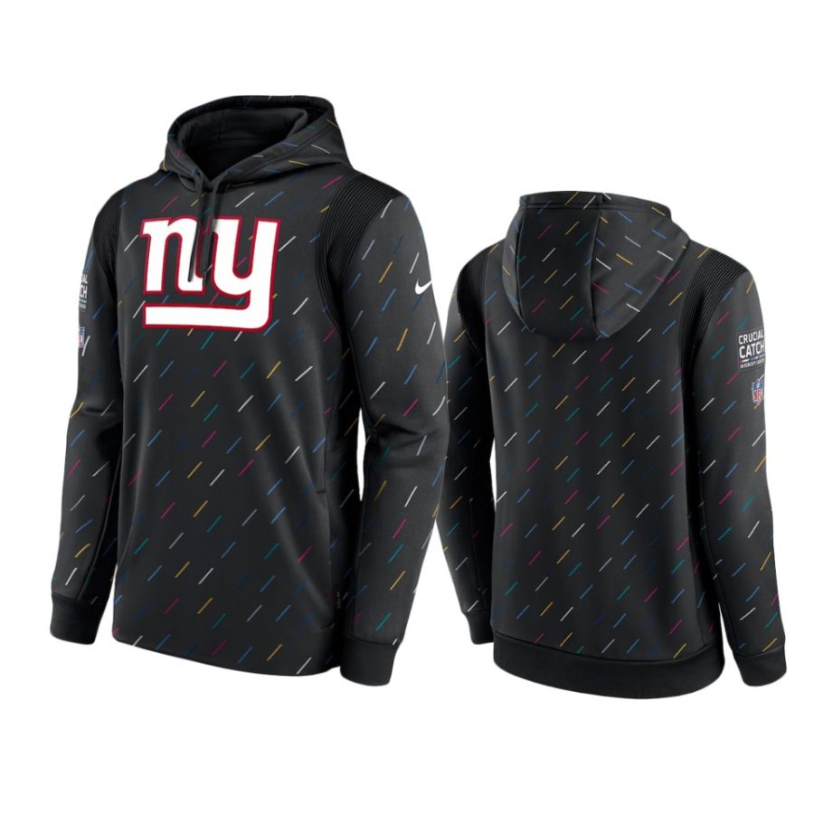 new york giants charcoal 2021 nfl crucial catch therma pullover hoodie