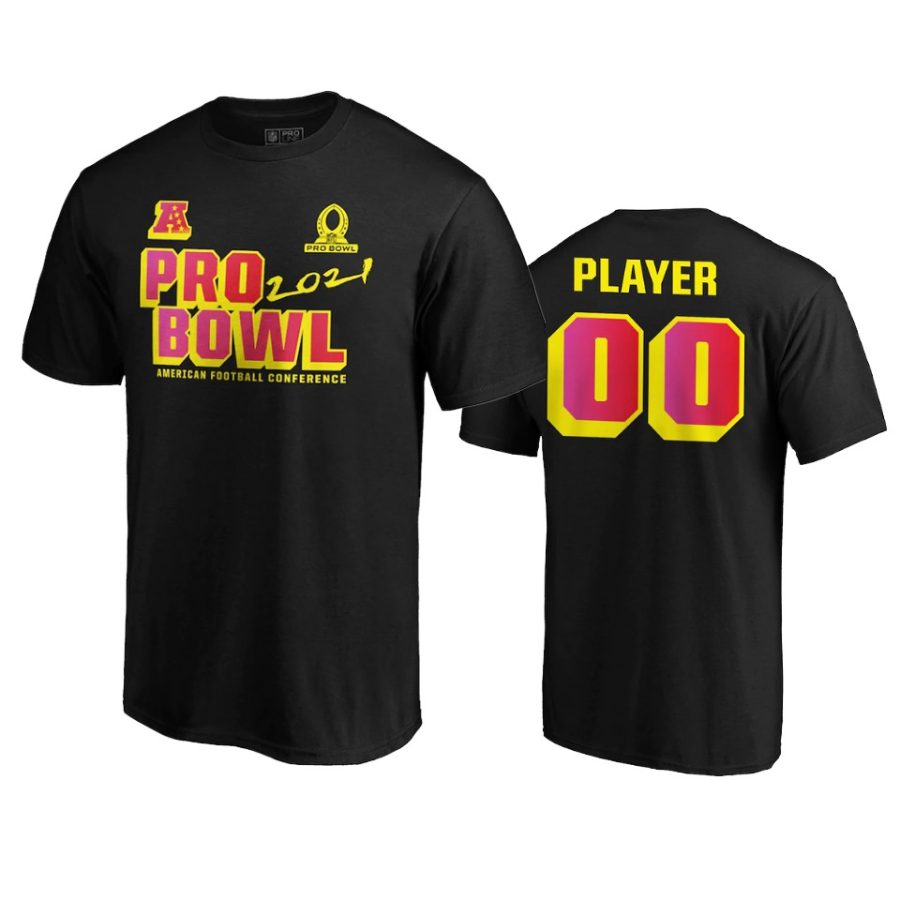 nfl custom black 2021 afc pro bowl t shirt