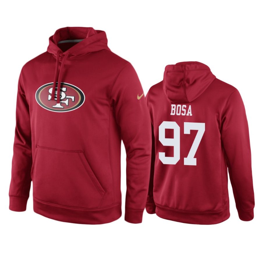 nick bosa 49ers scarlet circuit logo hoodie