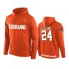 nick chubb browns orange circuit wordmark hoodie