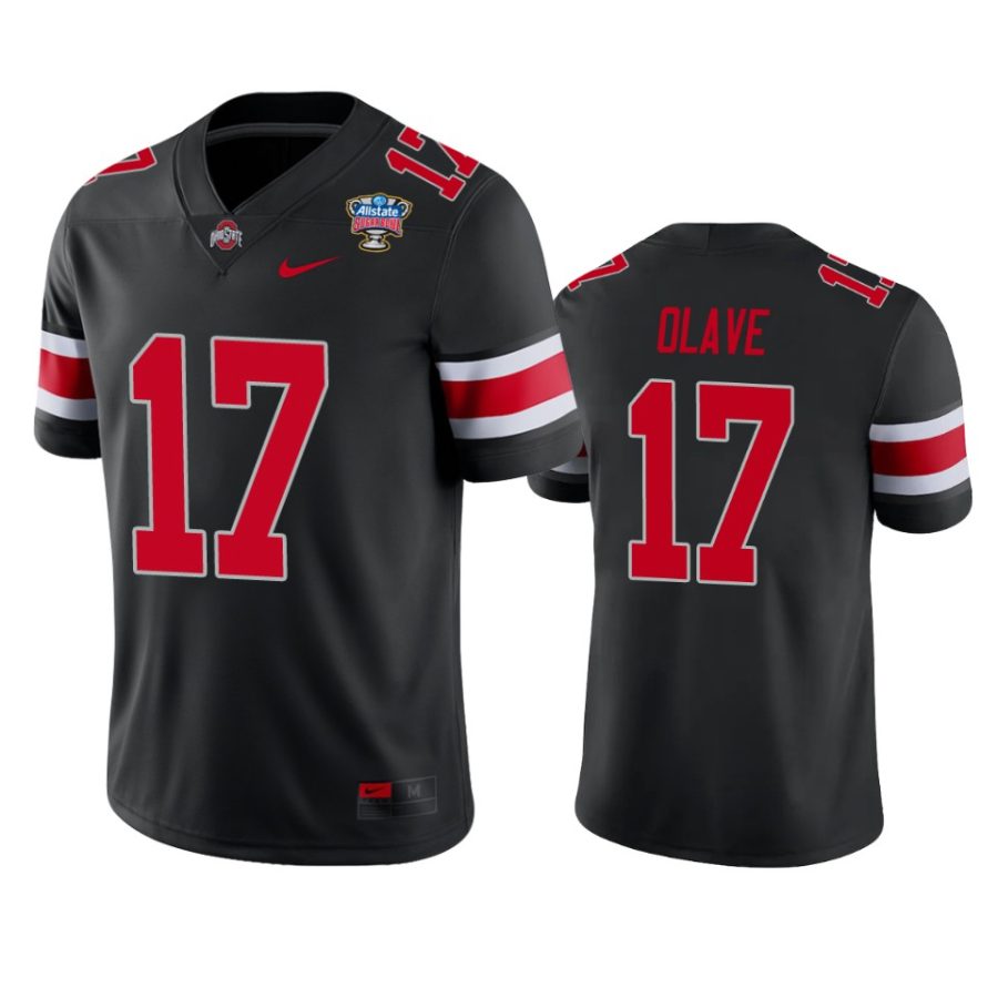 ohio state buckeyes chris olave black 2021 sugar bowl college football jersey