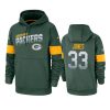 packers aaron jones green sideline team logo 100th season hoodie