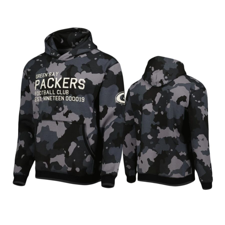 packers black camo pullover hoodie