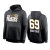 packers david bakhtiari charcoal black sideline impact lockup hoodie