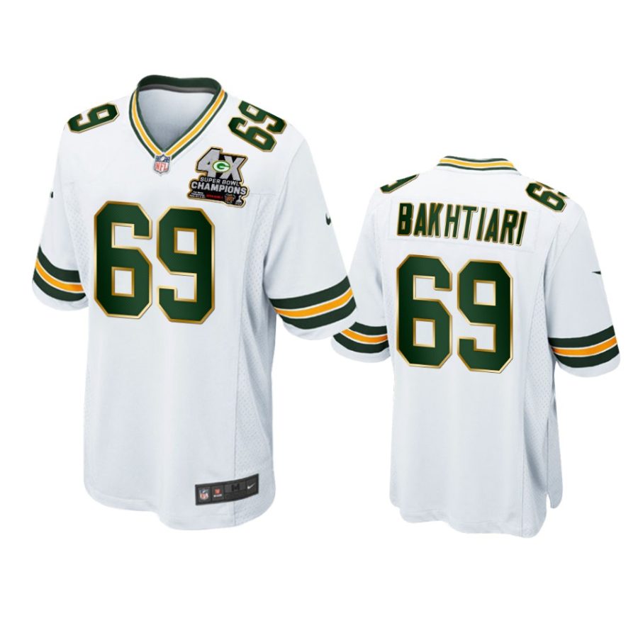 packers david bakhtiari white 4x super bowl champions patch game jersey