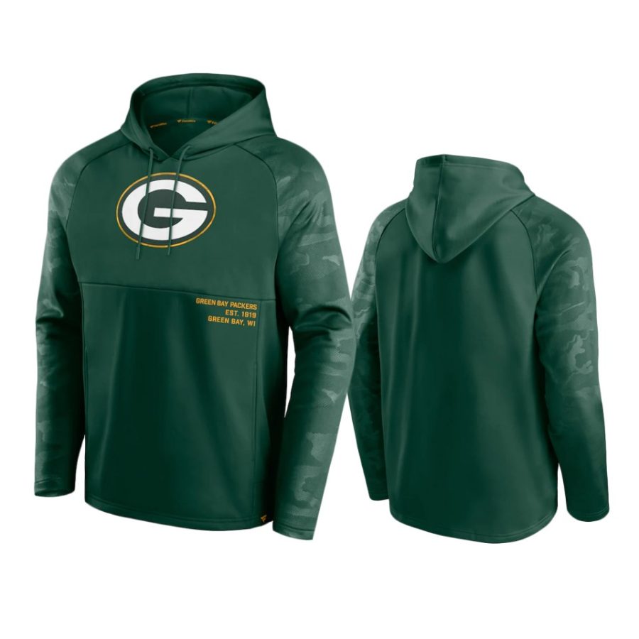 packers green shade defender raglan pullover hoodie