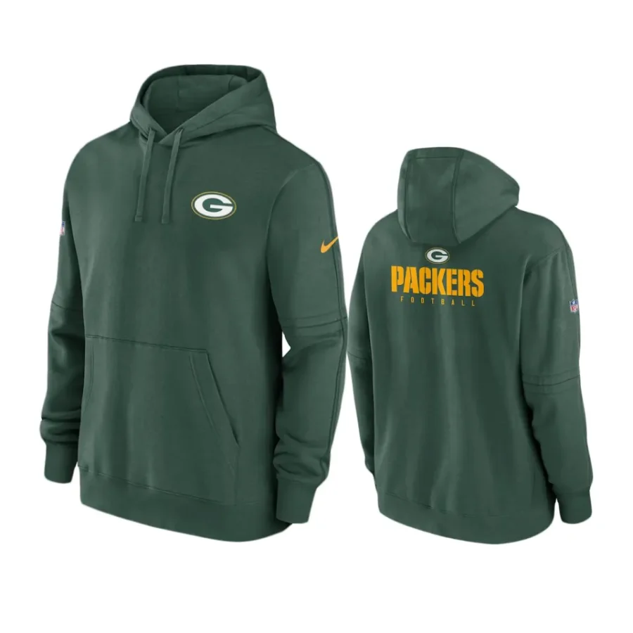 packers green sideline club fleece hoodie