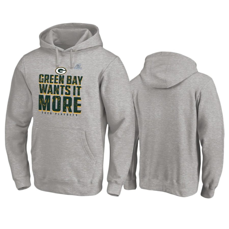 packers heather gray 2020 nfl playoffs shift hoodie