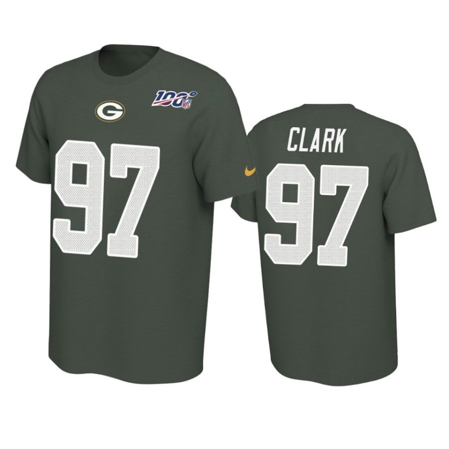 packers kenny clark green player pride 100th season tee