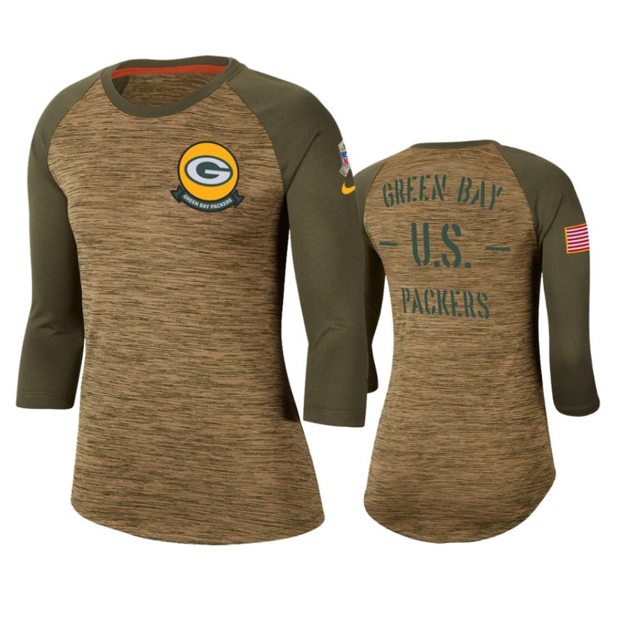 packers khaki 2019 salute to service legend scoopneck raglan t shirt