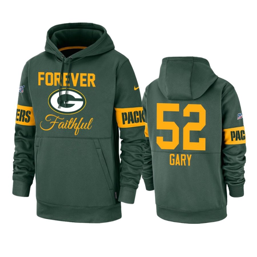 packers rashan gary green team logo forever faithful hoodie