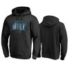 panthers black arch smoke hoodie