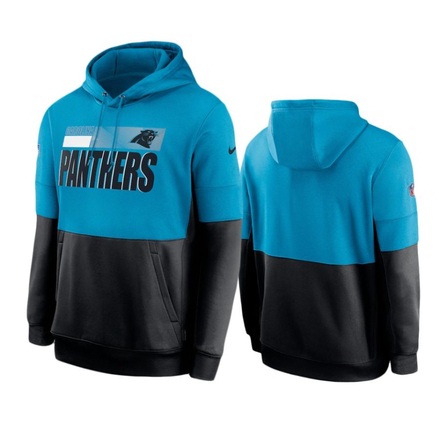 panthers blue black sideline impact lockup performance hoodie