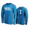 panthers blue number 1 dad long sleeve t shirt