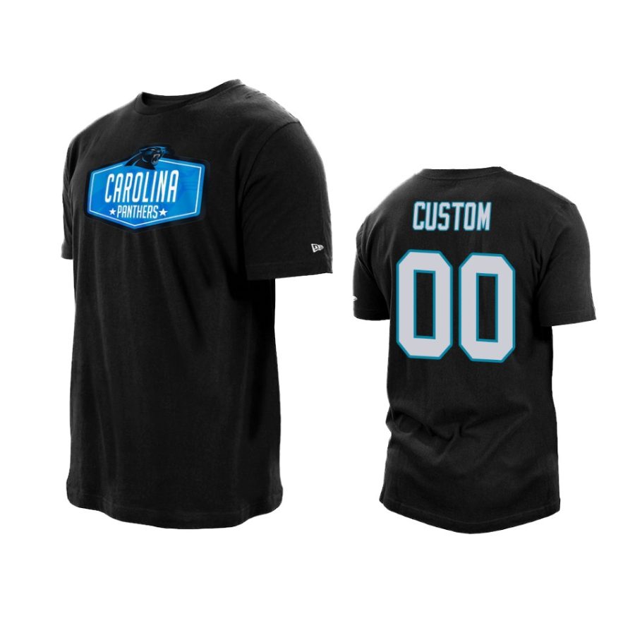 panthers custom black 2021 nfl draft hook t shirt