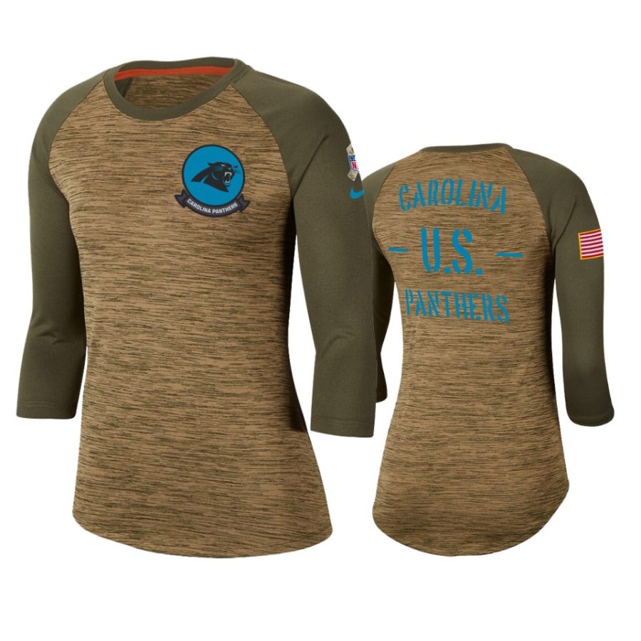 panthers khaki 2019 salute to service legend scoopneck raglan t shirt