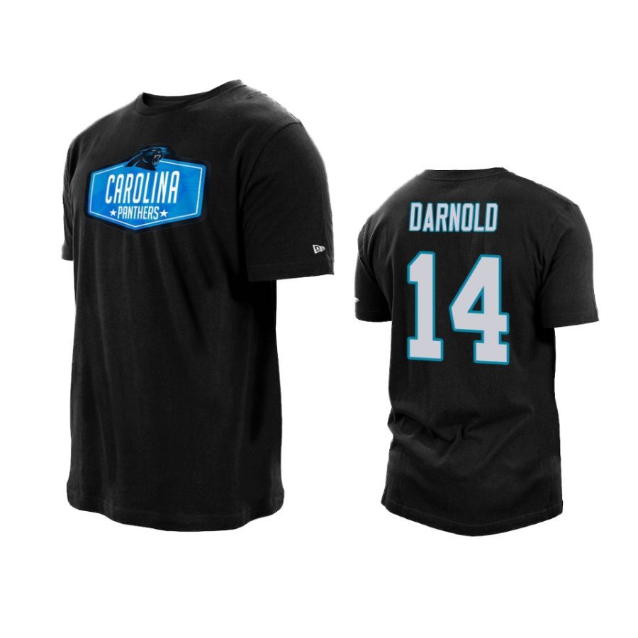 panthers sam darnold black 2021 nfl draft hook t shirt