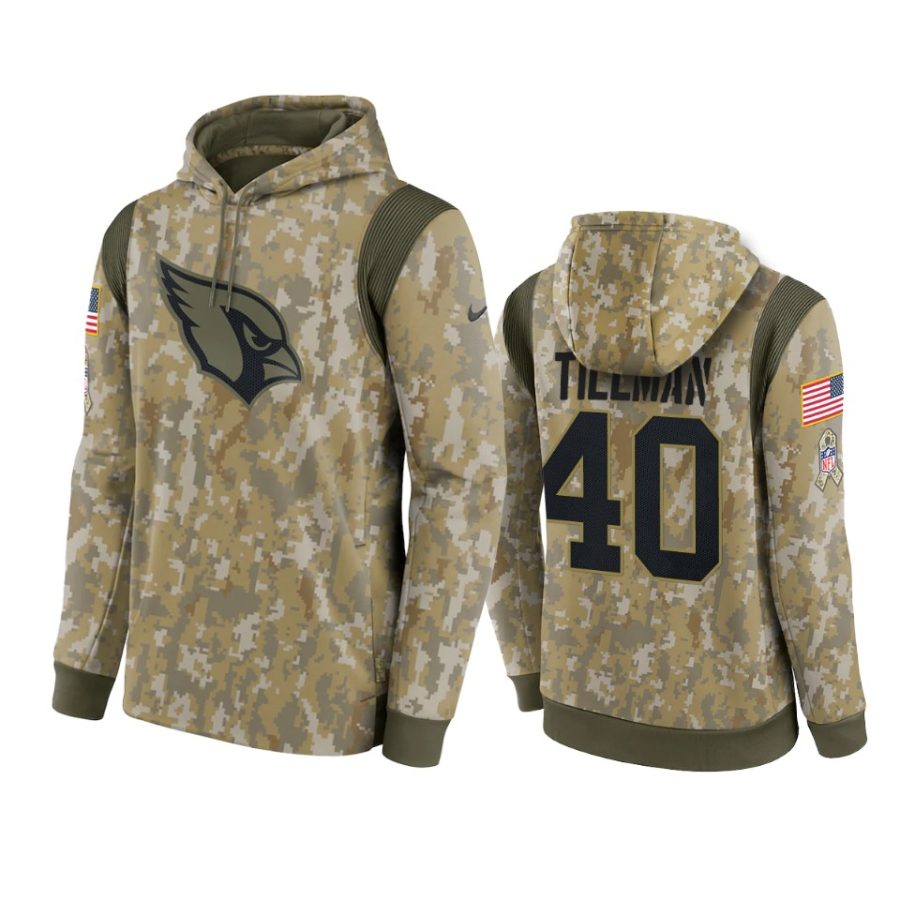 pat tillman cardinals camo 2021 salute to service therma hoodie