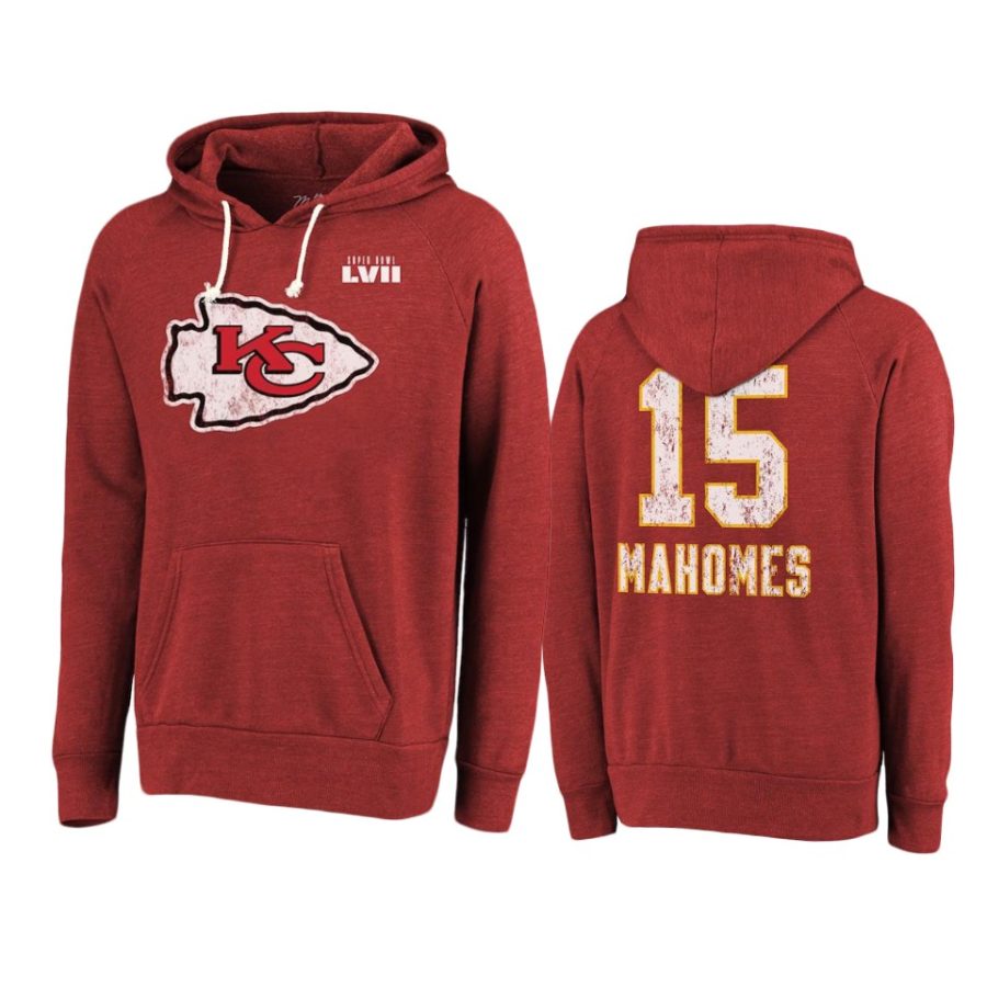 patrick mahomes chiefs red super bowl lvii hoodie 0a