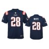 patriots 28 james white youth navy color rush jersey