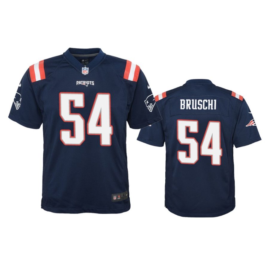 patriots 54 tedy bruschi youth navy color rush jersey