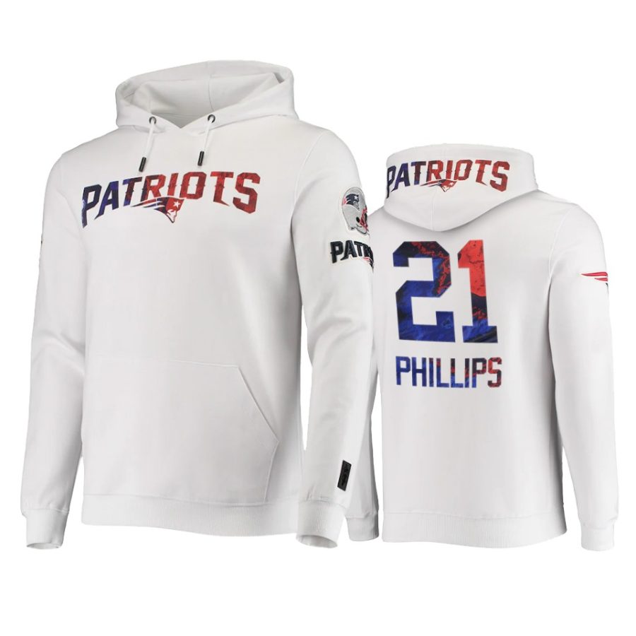 patriots adrian phillips white americana hoodie