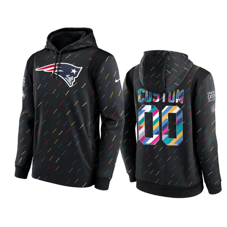 patriots custom charcoal 2021 nfl crucial catch hoodie