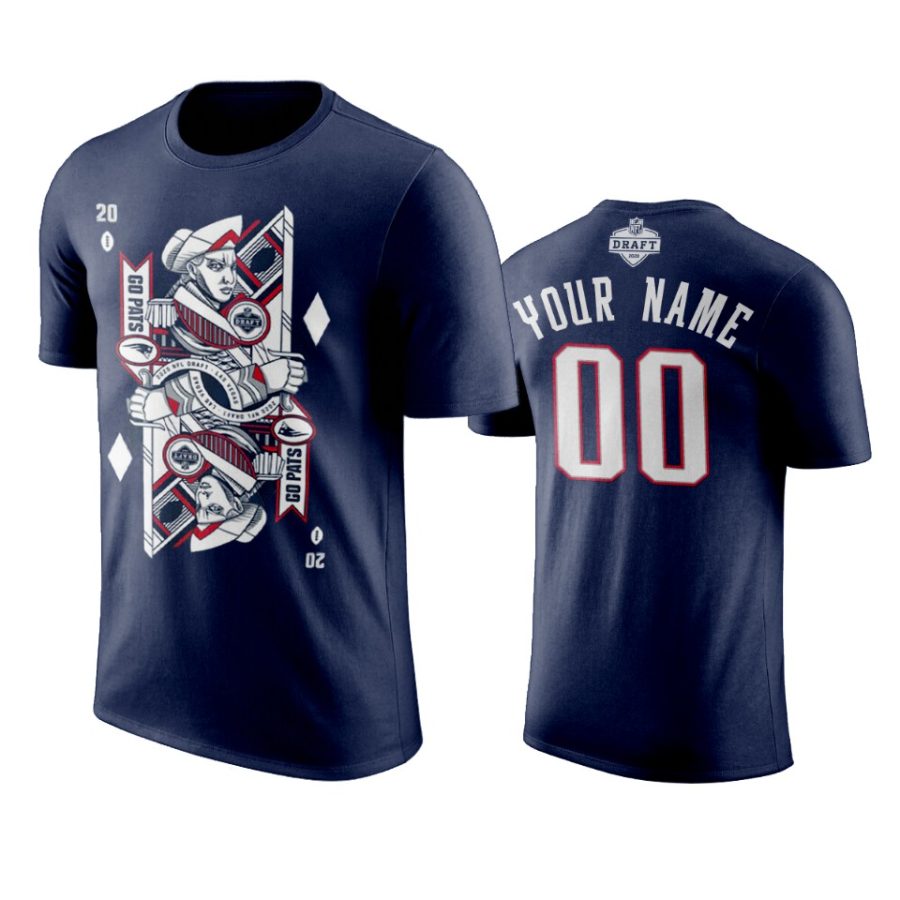 patriots custom navy 2020 nfl draft t shirt