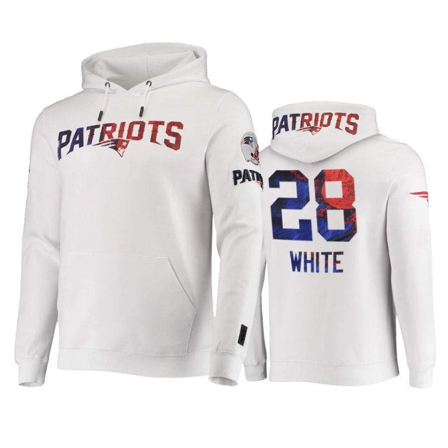 patriots james white white americana hoodie