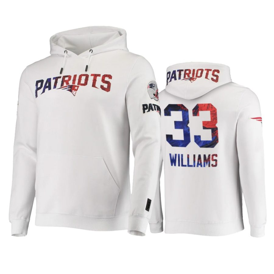 patriots joejuan williams white americana hoodie