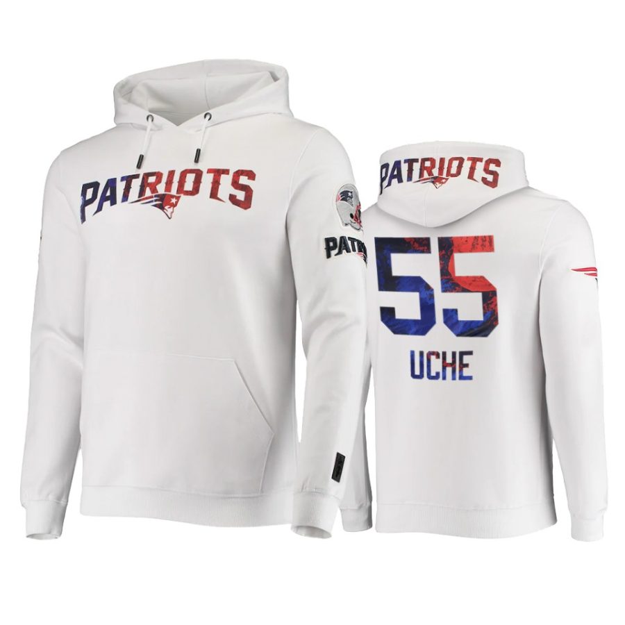 patriots josh uche white americana hoodie