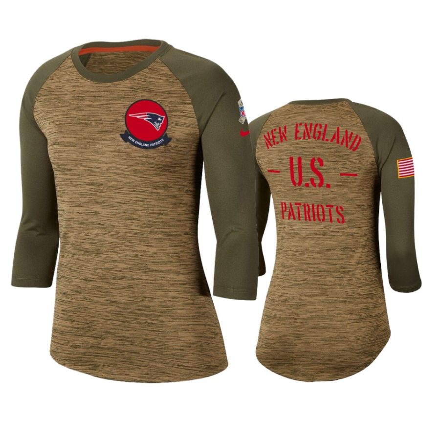 patriots khaki 2019 salute to service legend scoopneck raglan t shirt