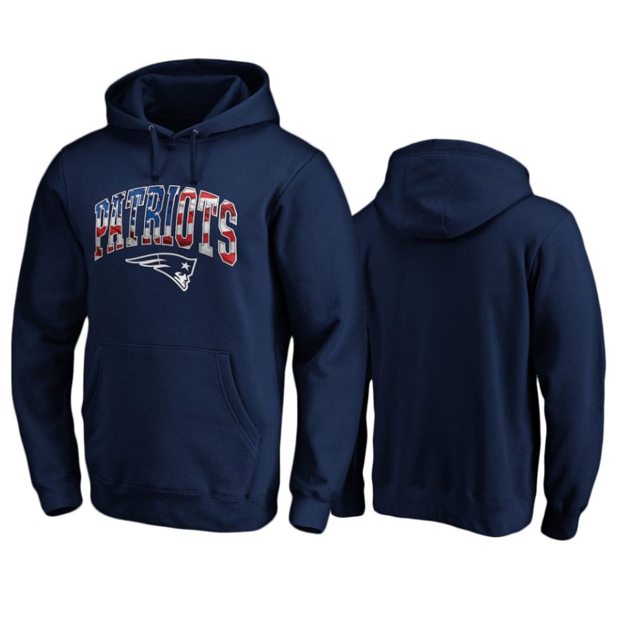 patriots navy banner wave pullover hoodie