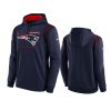 patriots navy sideline logo performance hoodie