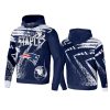 patriots navy staple all over print hoodie