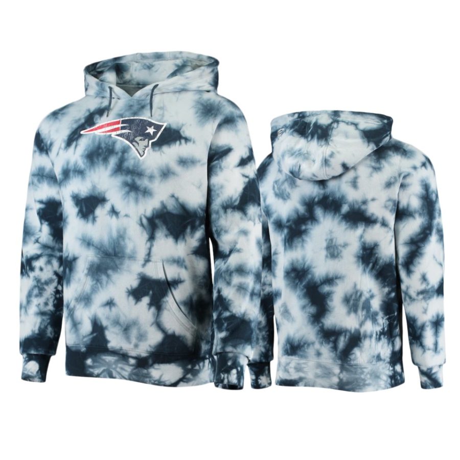 patriots navy tie dye pullover hoodie