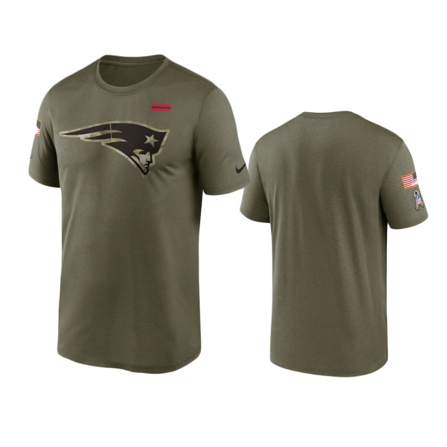 patriots olive 2021 salute to service legend performance t shirt