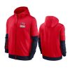 patriots red sideline impact lockup full zip hoodie