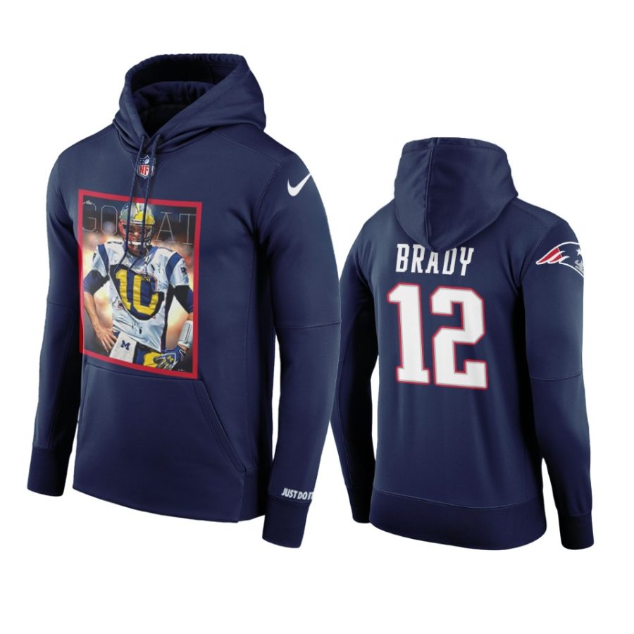 patriots tom brady navy college hoodie