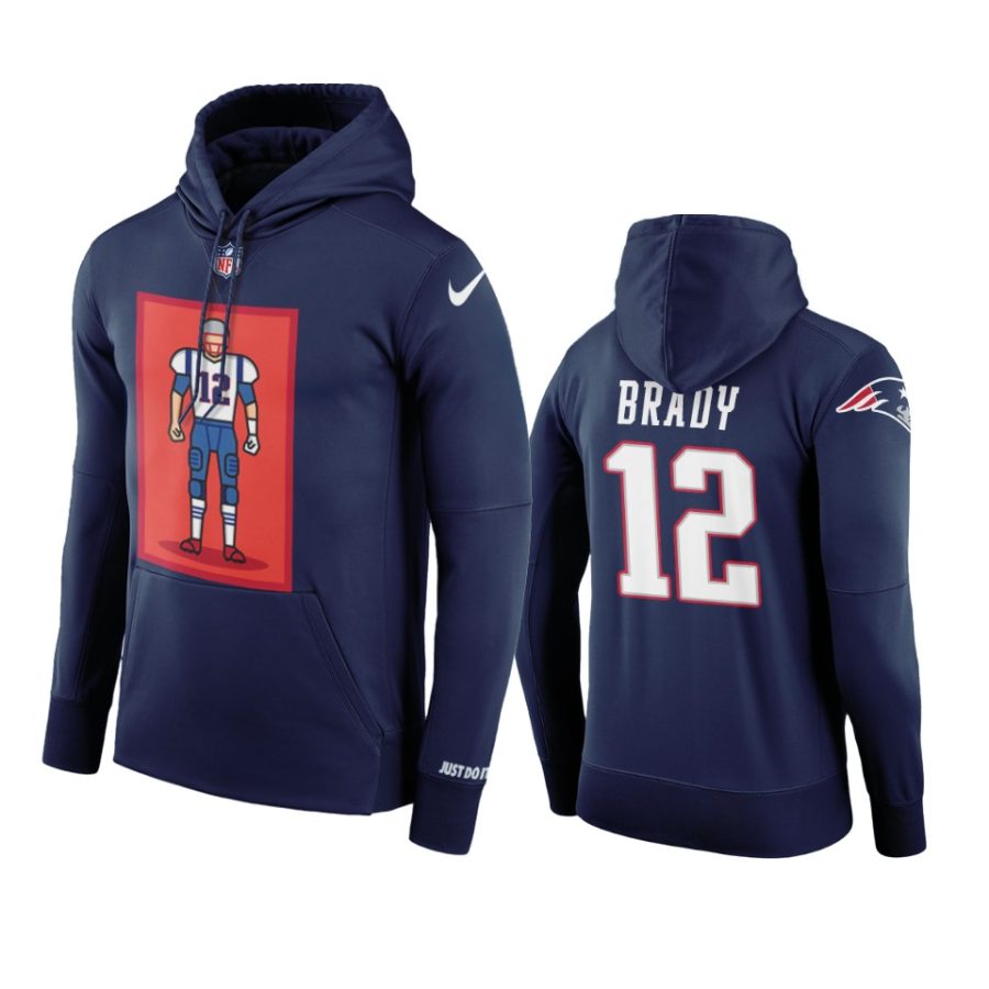 patriots tom brady navy graphic hoodie