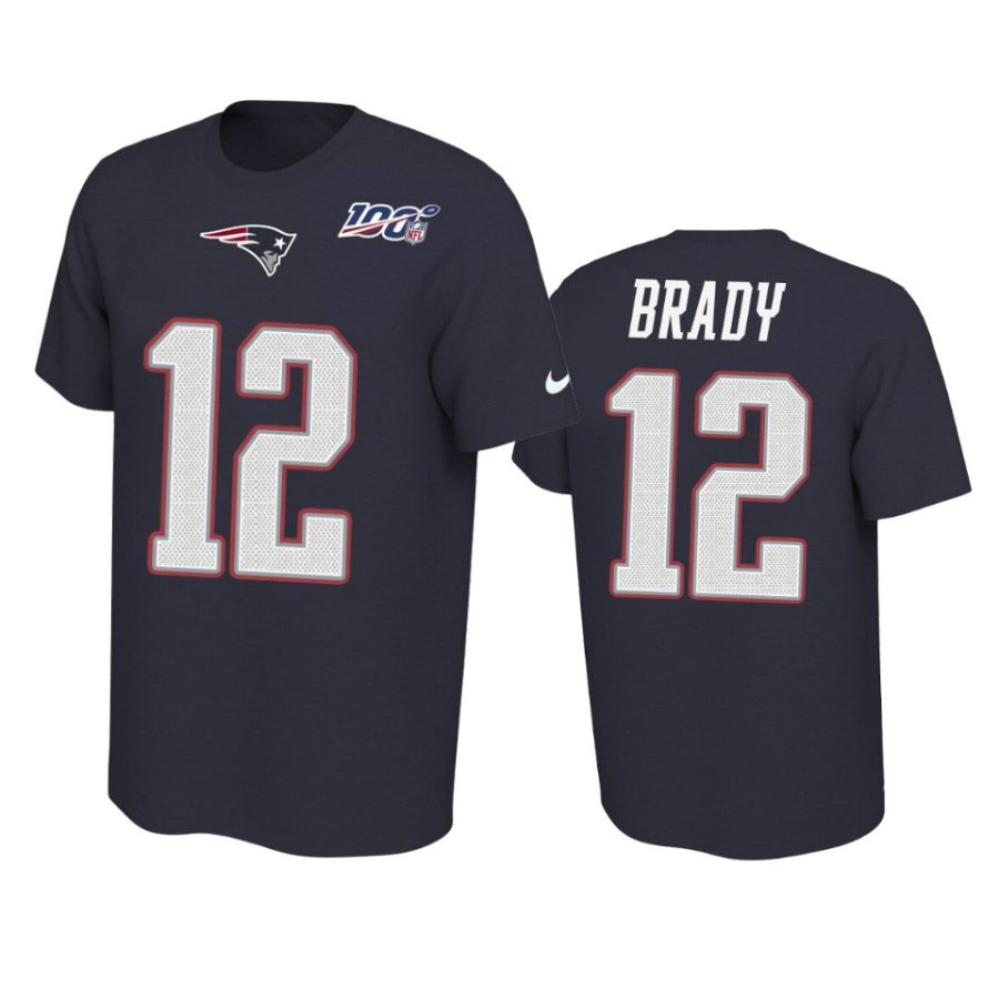 patriots tom brady navy player pride 100th season tee