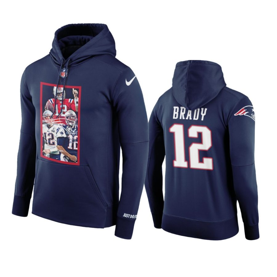 patriots tom brady navy thumbs up hoodie