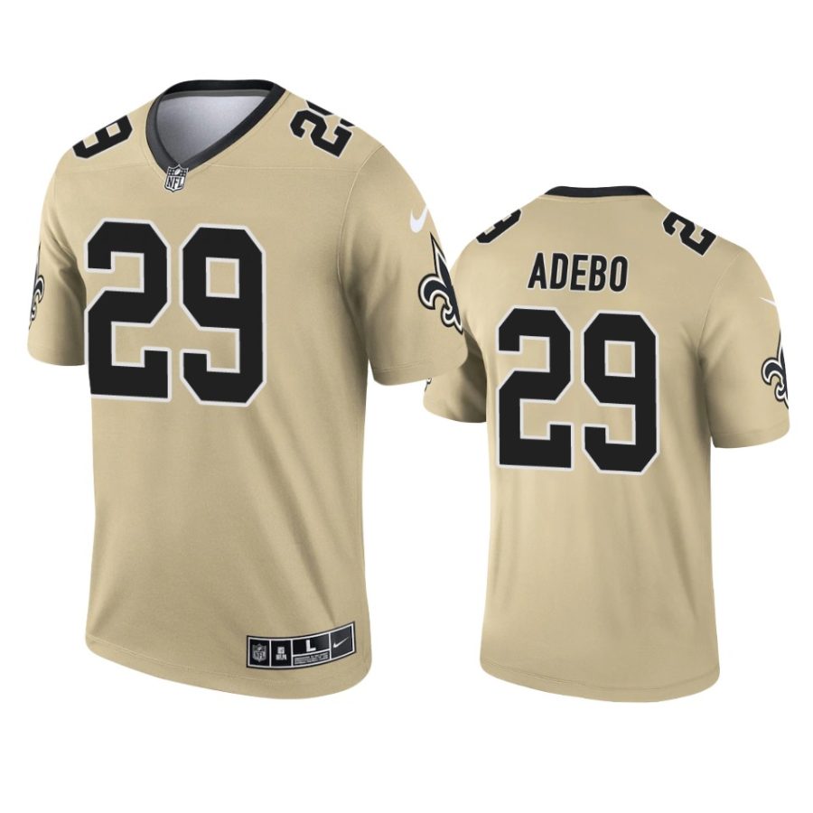 paulson adebo saints 2021 inverted legend gold jersey