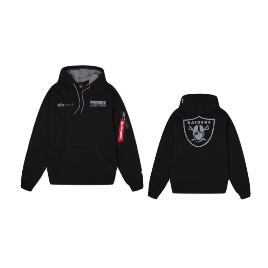 raiders black alpha industries hoodie