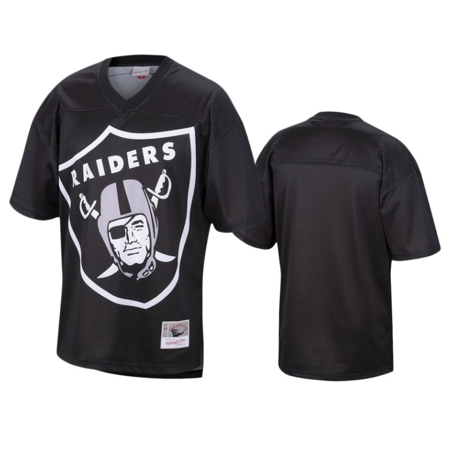 raiders black big face t shirt