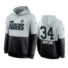 raiders bo jackson silver black sideline impact lockup hoodie