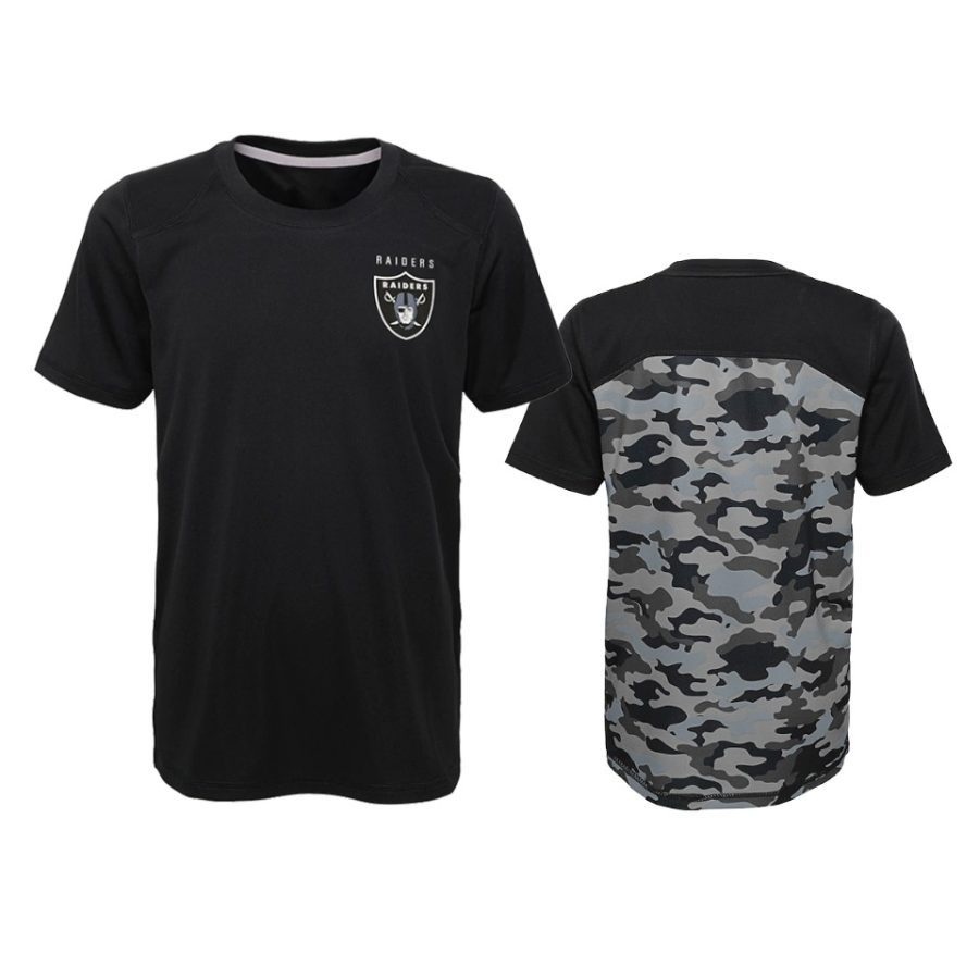 raiders camo black extra yardage t shirt